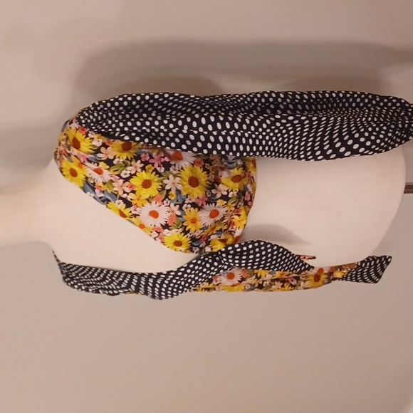 NWT For Love & Lemons Anya crop top front tie long sleeve floral XS - Picture 10 of 16